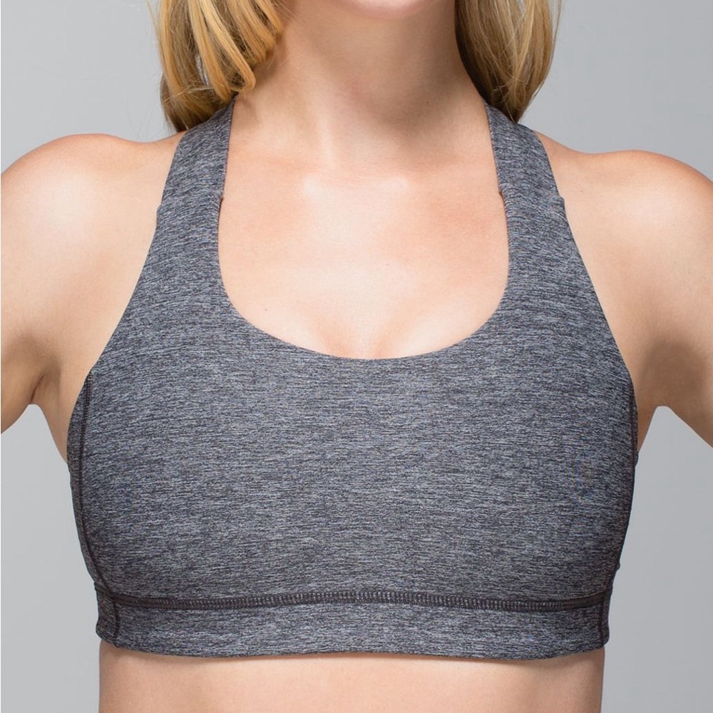 Lululemon All Sport Bra heathered gray size 6